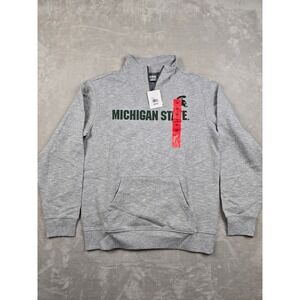 New CSA Michigan State Spartans‎ Quarter Zip Pullover Mens M Gray NCAA Fleece